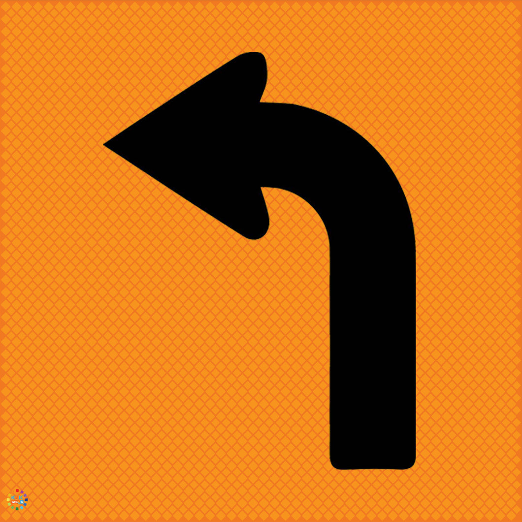 Lane Status Left Turn - Multi Message Temporary Road Traffic Sign