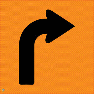 Lane Status Right Turn - Multi Message Temporary Road Traffic Sign