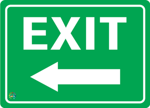 Left Arrow Exit Sign