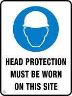 Head Protection Must Be Worn On The Area