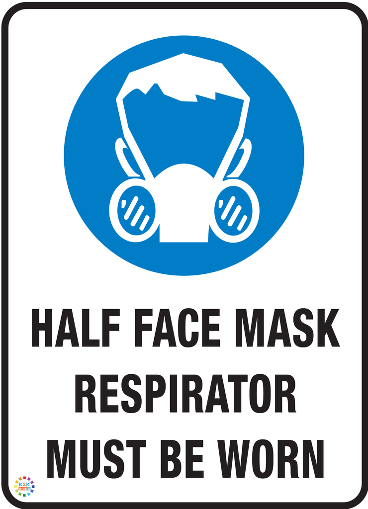 Half Mask Rpe Sign Mandatory Signs | PPE Safety Signs | PPE Signs | K2K Signs Australia