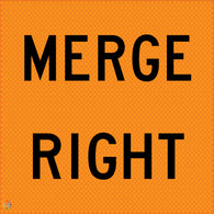 Merge Right - Multi Message Temporary Road Traffic Sign