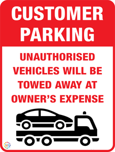 Customer parking Sign