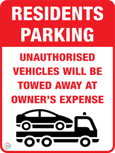 Residential Parking Sign