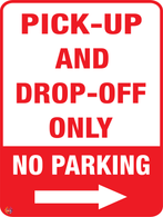 Reserved Customer Parking Only (Right Arrow) Sign