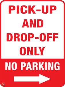 Reserved Customer Parking Only (Right Arrow) Sign