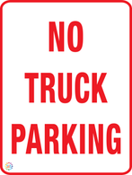 No Truck Parking Sign