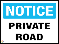 Notice Private Road