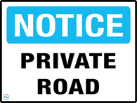 Notice<br/> Private Road