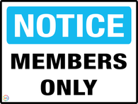 Notice<br/> Members Only
