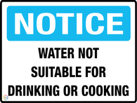 Notice Water Not Suitable For Drinking Or Cooking