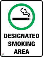 Designated Smoking Area Sign