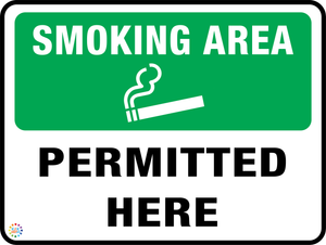 Smoking Area Permitted Here