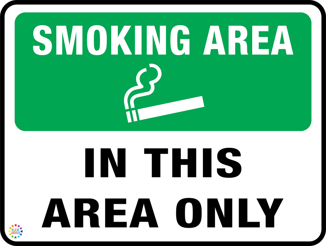 Smoking Area<br/> In This Area Only