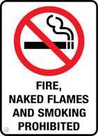 Fire Naked Flames</br>and Smoking Prohibited