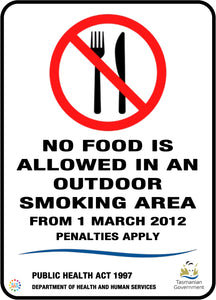 No Food Is Allowed In Outdoor Smoking Area