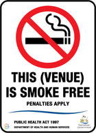 This (Venue) Is Smoke Free Sign