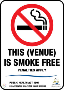 This (Venue) Is Smoke Free Sign