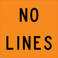 No Lines - Multi Message Temporary Road Traffic Sign