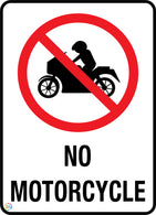 No Motorcycle Sign