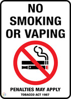 No Smoking Or Vaping Sign