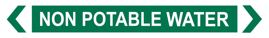 Non Potable Water - Pipe Marker Sign