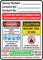 Owner Builder Construction Site Sign