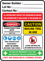 Owner Builder Construction Site With Lot Number Sign