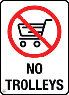 No Trolleys Sign