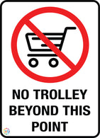 No Trolley Beyond This Point Sign