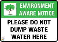 Please Do Not Dump Waste Water Here