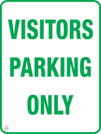 Visitors Parking Only Sign