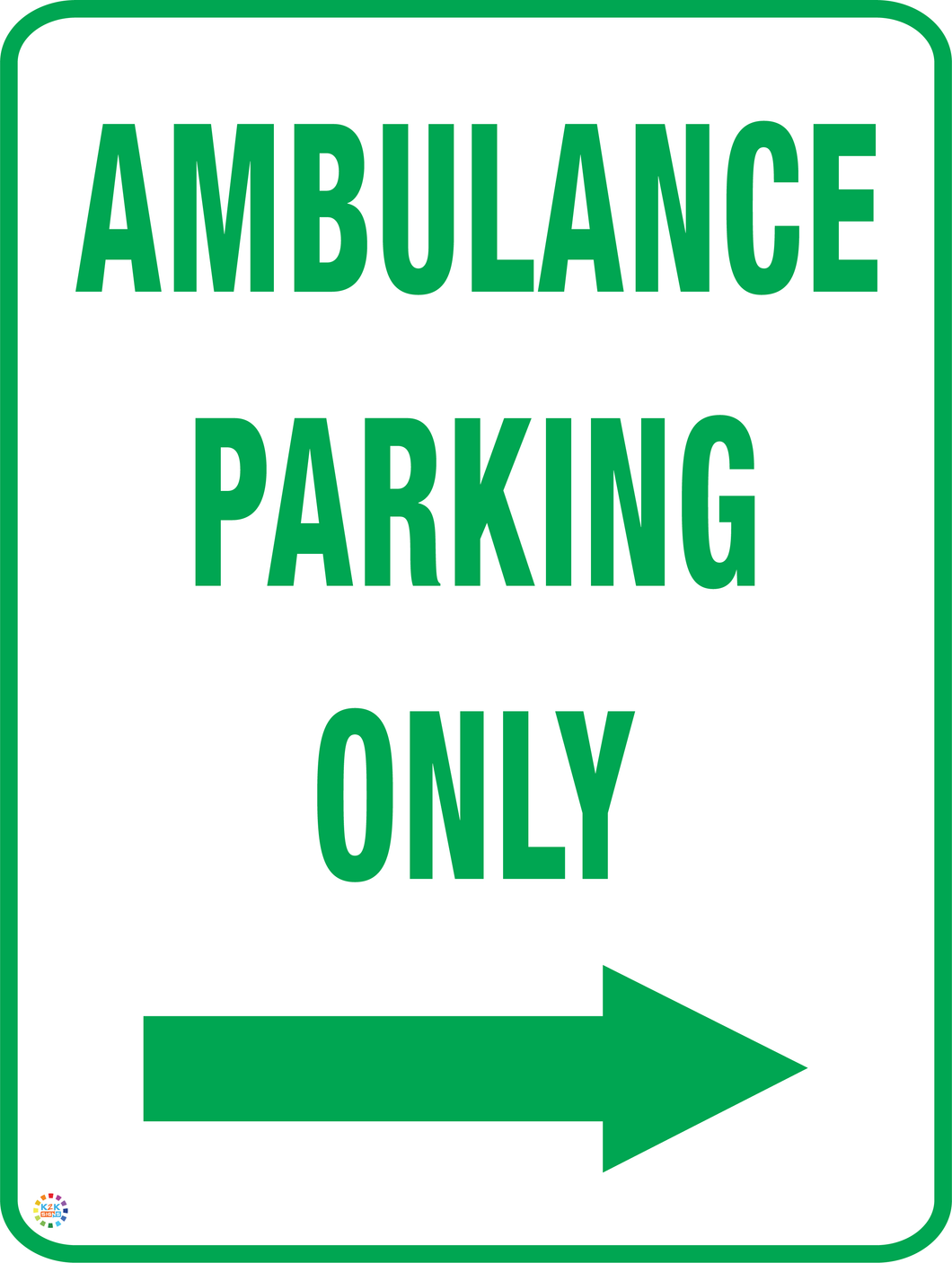 Ambulance Parking Only Sign