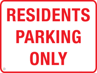 Residential Parking Only Sign