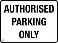 Authorised Parking Only Sign