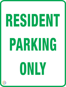Resident Parking Only Sign
