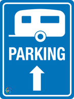 Caravan Parking - Ahead Arrow Sign