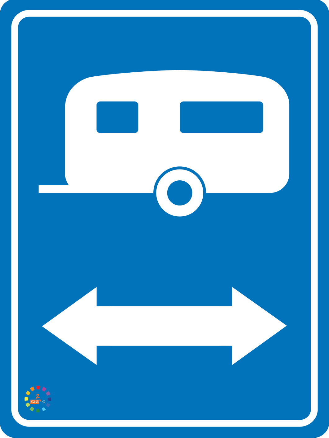 Caravan Parking Image - Two Way Sign