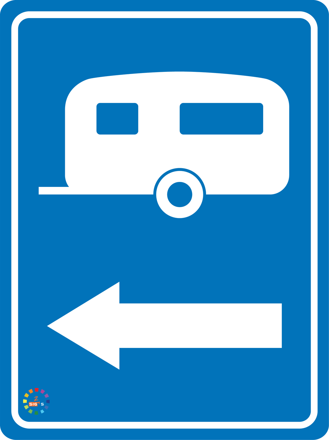 Caravan Parking - Left Arrow