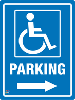 Disabled Parking (Right Arrow Sign)