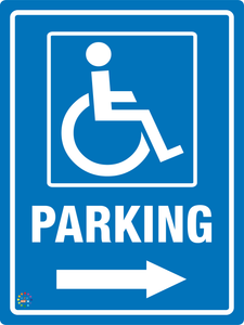Disabled Parking (Right Arrow Sign)