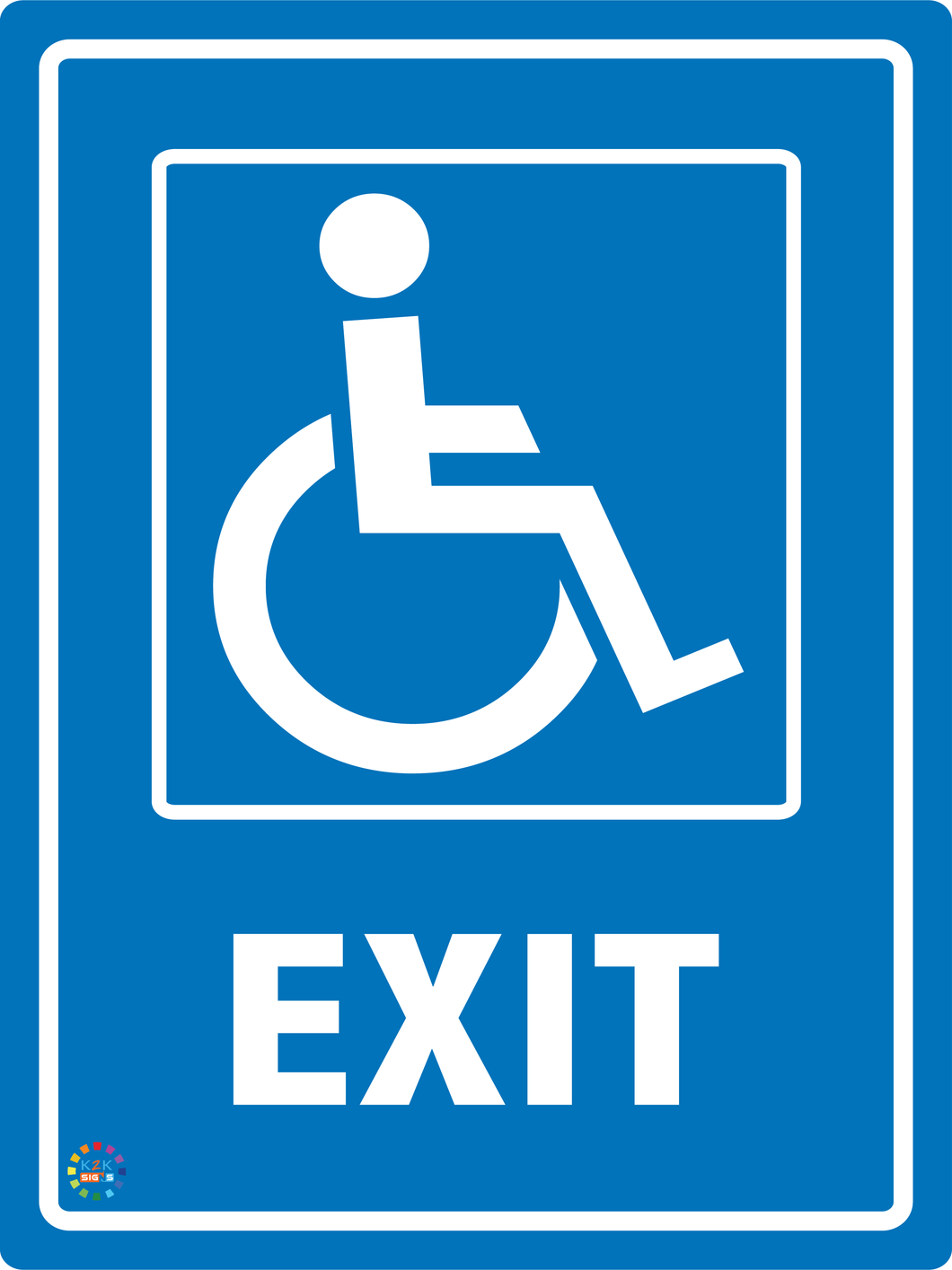 Disable Exit | K2K Signs Australia