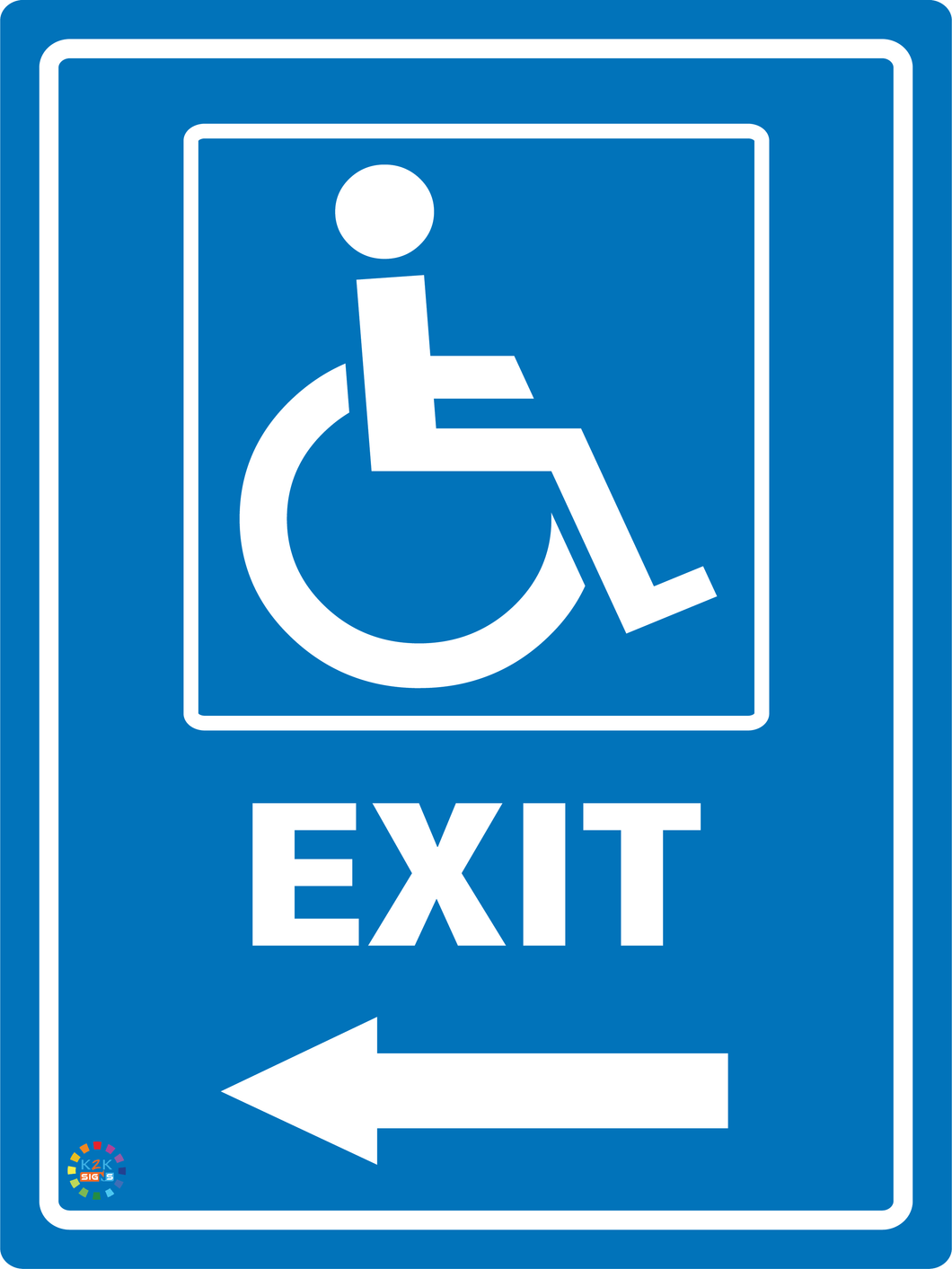 Disable Exit (Left Arrow) Sign