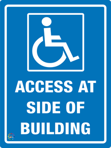 Access At Side Of Building Sign