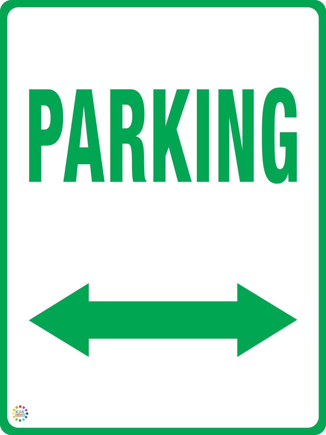 Parking (Two Way Arrow) Sign