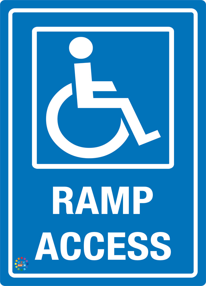 Disable Ramp Sign Ramp Access Sign | K2K Signs Australia