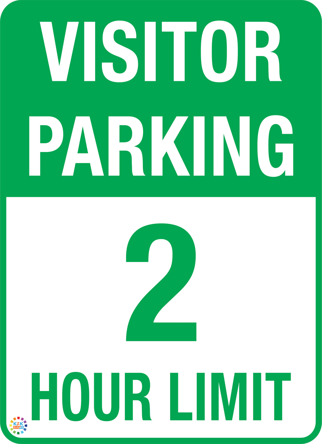 Visitor Parking - 2 Hour Limit Sign