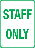 Staff Only Signage
