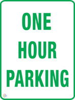 One Hour Parking Sign