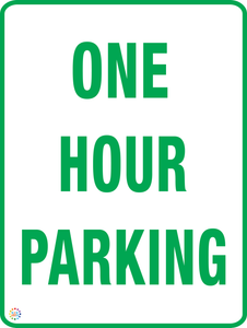 One Hour Parking Sign